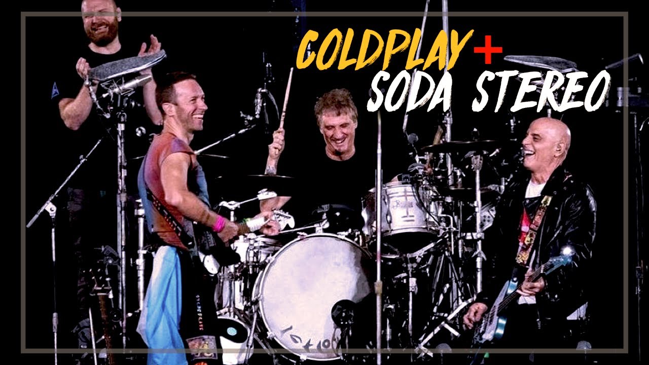 Coldplay junto a Zeta y Charly de Soda Stereo Coldplay junto a Zeta y Charly de Soda Stereo