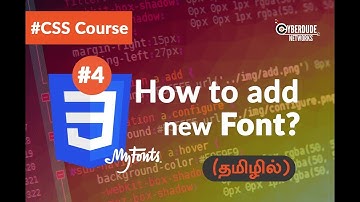 #4 CSS Fonts  - (Tamil) (Tutorial) | CSS3 Course
