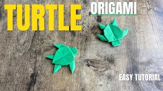 HOW TO MAKE TURTLE PAPER ORIGAMI | EASY TURTLE ORIGAMI TUTORIAL | FOLDING TURTLE ANIMAL ORIGAMI