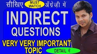 INDIRECT QUESTIONS IN ENGLISH SPEAKING