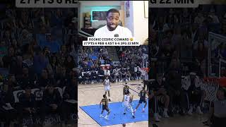 Rookie Cedric Coward Is Frying 27 Points 6 Rebounds 4 Ists 6-6 3Fg% In Only 24 Minutes