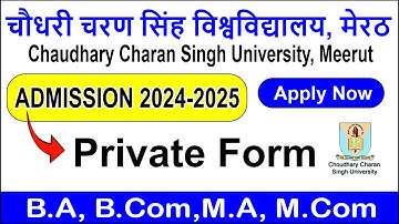 BA BCOM MA MCOM Private form 2025 CCS University #ccsuniversity