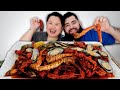 SEAFOOD BOIL MUKBANG 먹방 KING CRAB LEGS + CRAWFISH BOIL + SHRIMP + MUSSELS EATING SHOW!