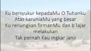 Ku Bersyukur KepadaMu O Tuhanku / in Cmajor