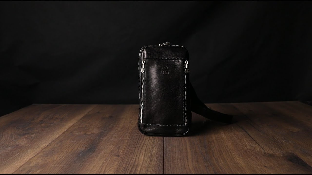 Black Leather Sling Bag Cross Body Bag - Kim | Time Resistance Official Video