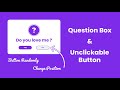 CSS Question Box with Button Randomly Change Position on Hover | Unclickable Button using Javascript