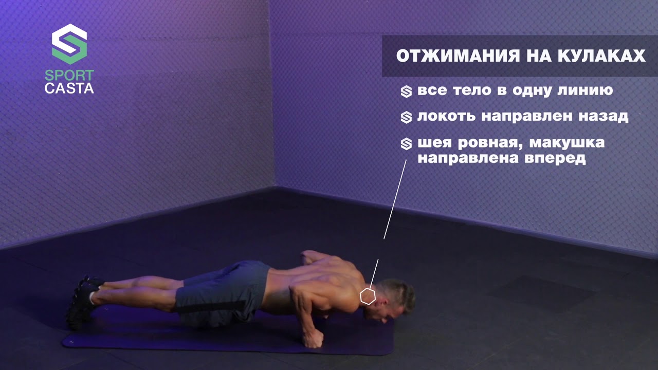 39. ОТЖИМАНИЯ НА КУЛАКАХ. Упражнения На Грудь Дельтовидные Мышцы Трицепс в домашних условиях.