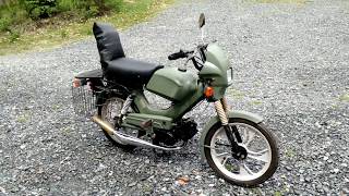 Custom Tomos Targa Moped. An Old School Moped Get's A Moment To Shine.