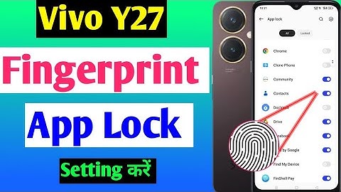 Vivo y27 app lock fingerprint | vivo y27 me app me fingerprint lock kaise lagaye | vivo y27 mobile