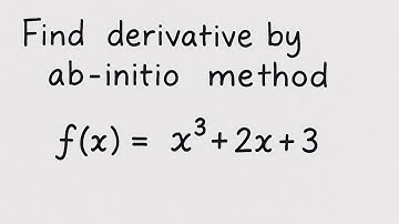 Derivative by Definition | AB-Initio Method | Delta Method