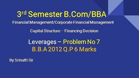 Financial Management - Calculation of EPS in Kannada PART 7 - B.COM 2014 Q.P 14 Marks By Srinath Sir
