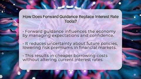 How Does Forward Guidance Replace Interest Rate Tools? - Inflation Insight Channel