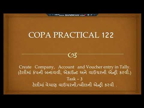 practical 122 task 3 sales Voucher entry in Tally.