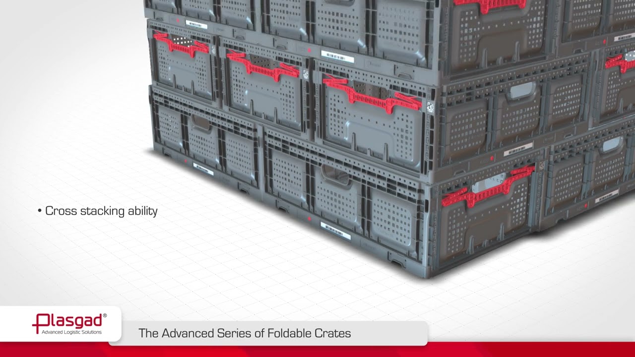 Foldable Crate PFV6418 | PG6418-02 Plastic Storage Ventilated