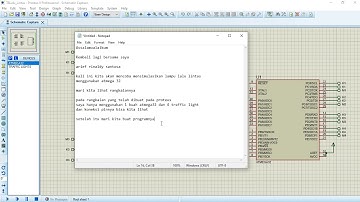 Proteus 8 & Atmel Studio 7 : Simulasi Traffic Light ATMega32
