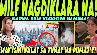 BREAKING MILF NAGDIKLARA ng SUPORTA kay VP SARA REBELASYON ng KAPWA BBM VLOGGER NAKAKAGULAT ❓#prrd