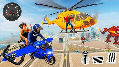 Police Flying Bike Robot Game  Android Gameplay # 3