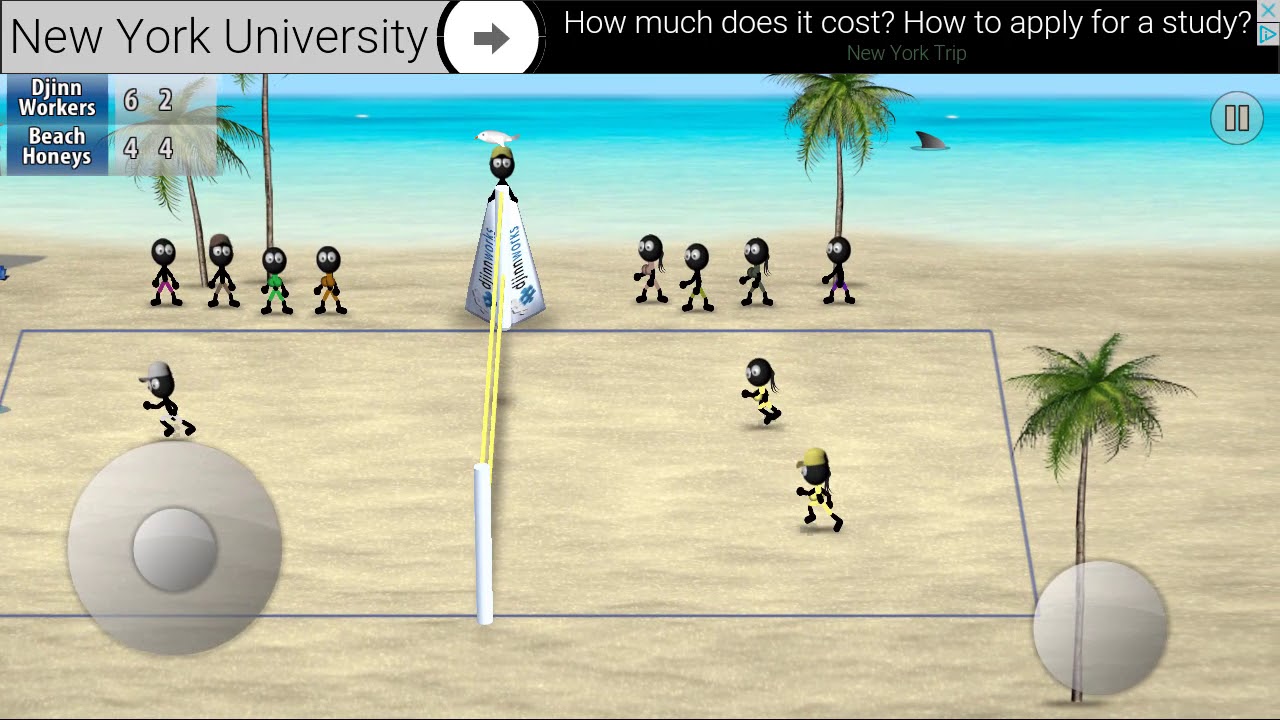 Stickman Beach Volleyball Android Gameplay 2 YouTube