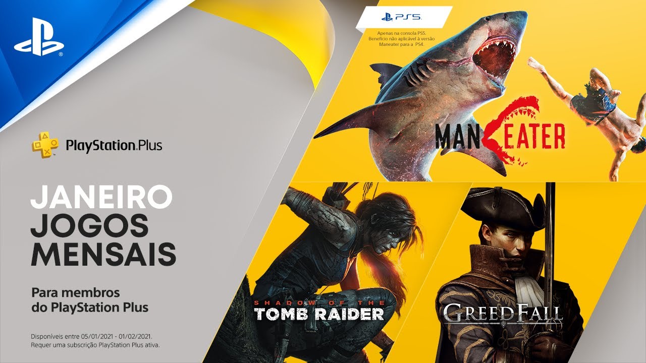 Jogos grátis no PS Plus para janeiro