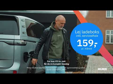 AURA A/S YouTube ad: Lej din Zaptec Ladeboks hos AURA kun 159 kr./md. inkl. Installation