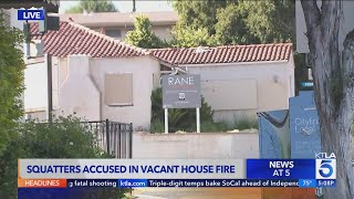 Residents upset after fire ignites at West Hollywood squatter home
