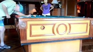 Self leveling Pool Table on Cruise ship VID 1