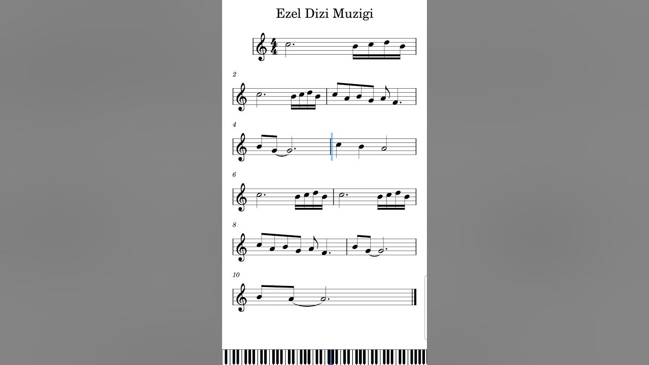Ezel Dizi Müziği #piano #notes #music #nota #violin