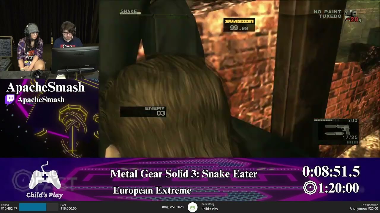 Metal Gear Solid 3 European Extreme Tuxedo Speedrun - MAGFest 2023