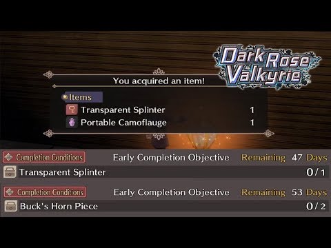 Dark rose valkyrie buck horn piece & transparent splinter quest jrpg PC game guide/walktrough