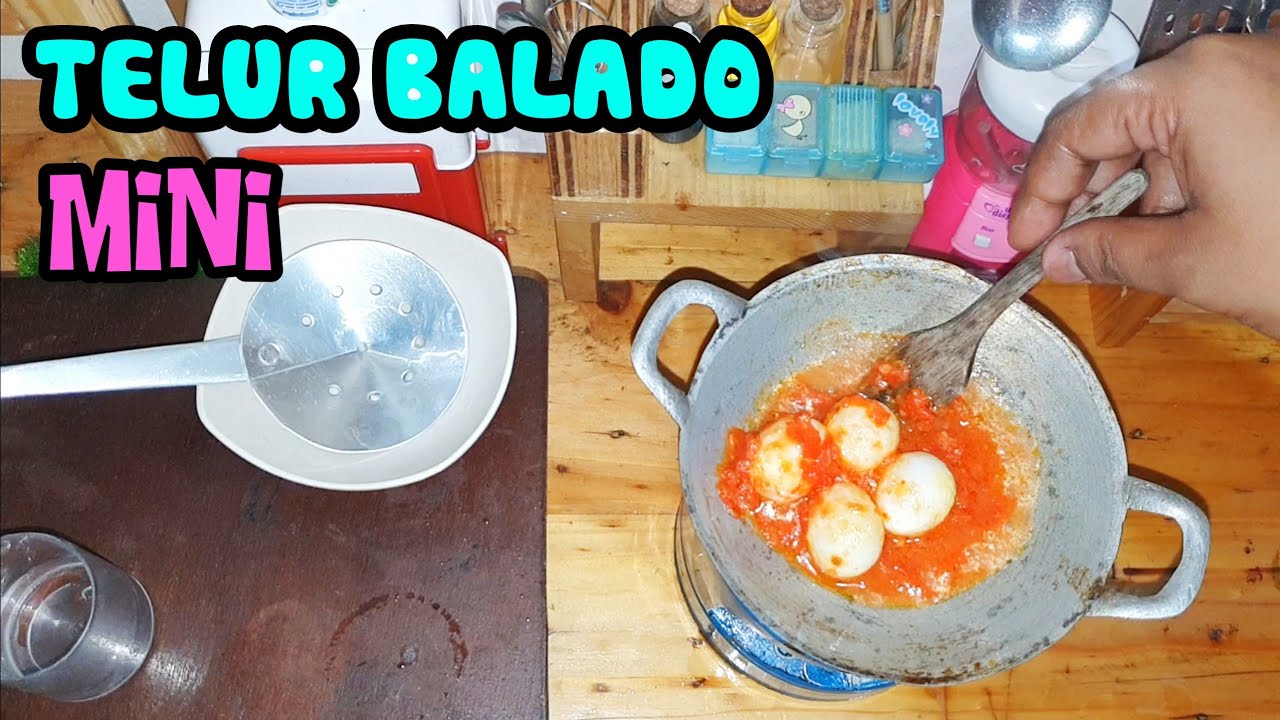  Mini  cooking SPICY EGG Masak  masakan  beneran TELUR 