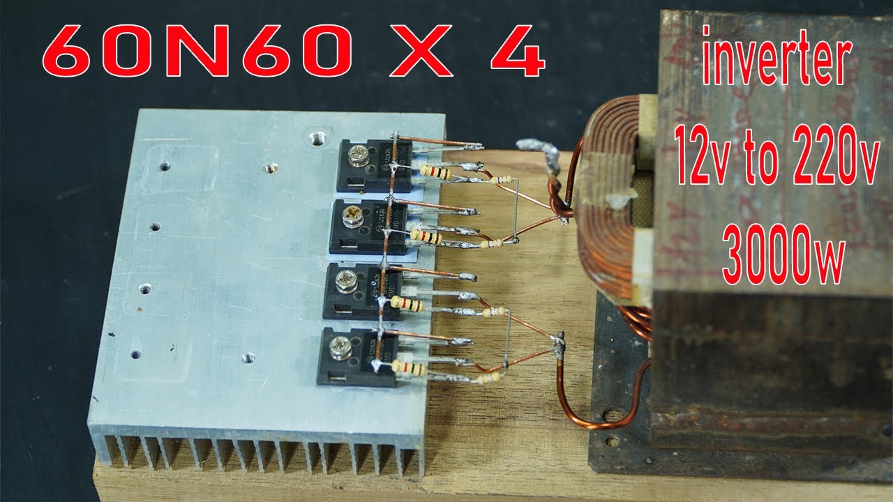 Inverter 60n 60 x 4 , 12v to 220v 3000w 
