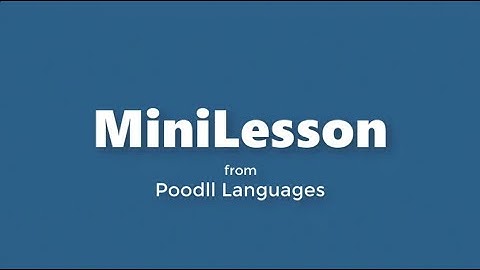 Poodll MiniLesson