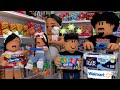 We have to prepare for a hurricane shopping at walmart  bloxburg family roleplay