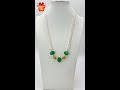 Green Pumpkin Big Size Beads Necklace with Nakshi Balls | Customized Silver Jewellery Offer