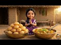 Miniature Woman Making Puri's and Aloo Curry Cooking ASMR | India Village Tiny Kitchen Story 