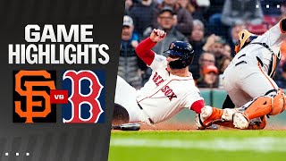 Giants vs. Red Sox Game Highlights (4\/30\/24) | MLB Highlights