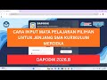 CARA INPUT MATA PELAJARAN PILIHAN JENJANG SMA DI DAPODIK 2026. B | KURIKULUM MERDEKA