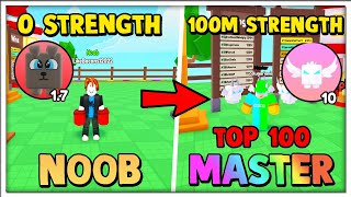 Noob To Master Reached Leaderboards & Hatched Rarest Pet Wall Punch Race (Roblox)