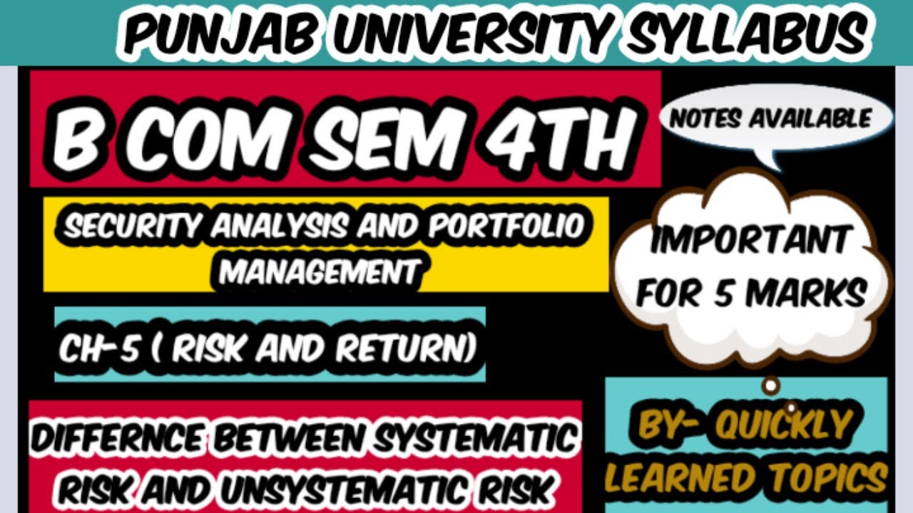 Difference between systematic risk and unsystematic risk | Systematic risk v/s Unsystematic risk