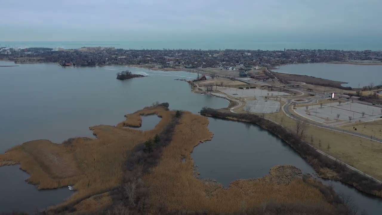 Aerial Tour of Wolf Lake, the Proposed Chicago Bears Stadium Location