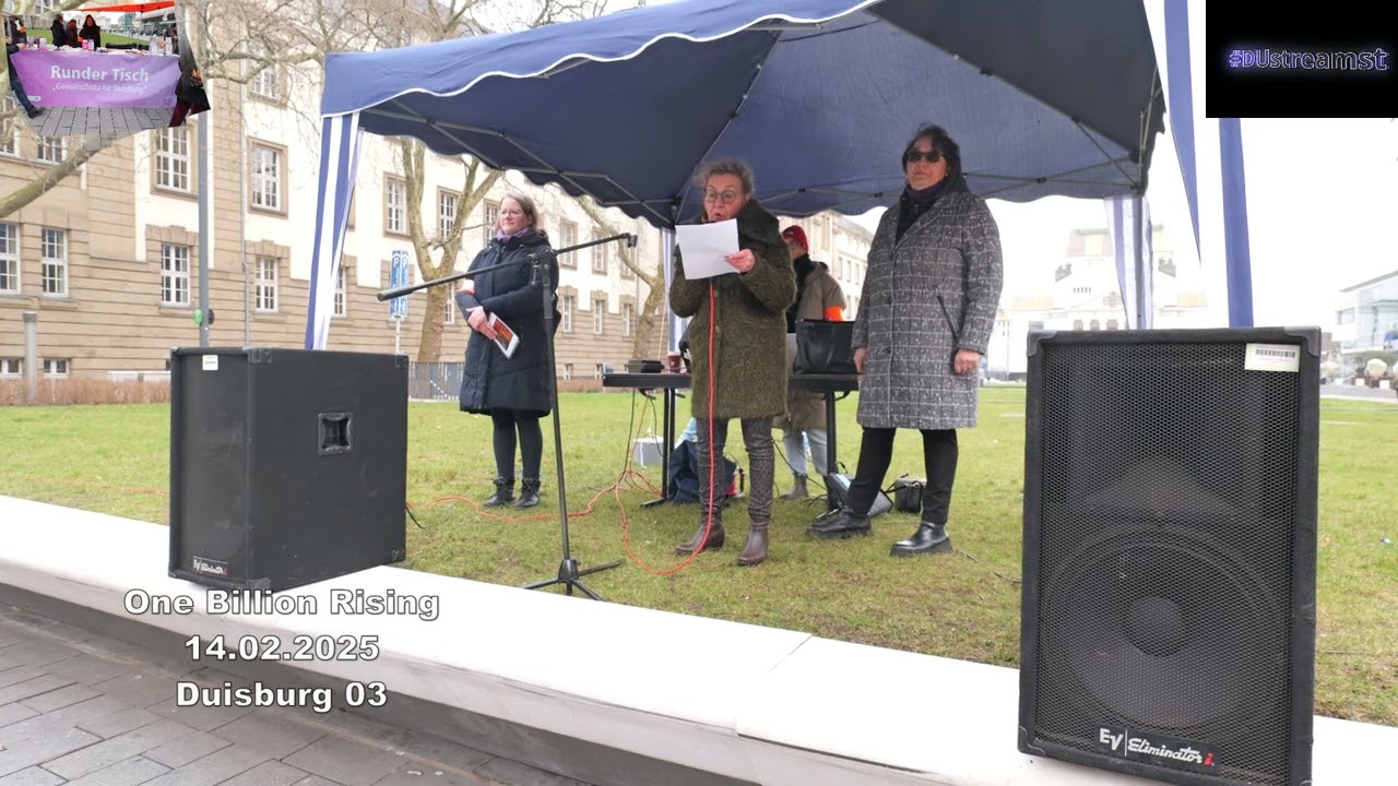 One Billion Rising 14.02.2025 Duisburg Grusswort Bürgermeisterin Edeltraud Klabuhn 03