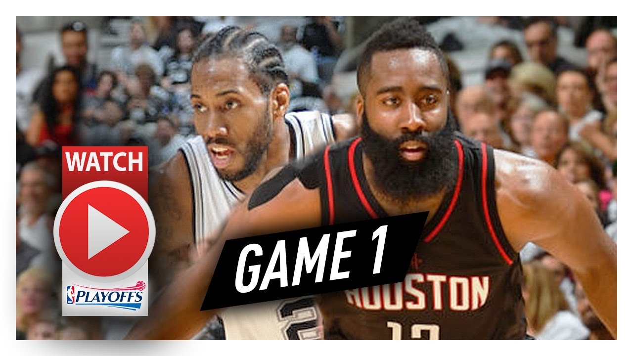 James Harden vs Kawhi Leonard Game 1 MVP Duel Highlights (2017 Playoffs ...