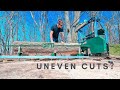 Uneven cuts? flatten your sawmill easy. - Making my sawmill flat again to cut 2x4s