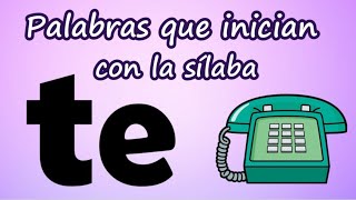 Palabras que inician con Te | Aprende a leer y escribir Details