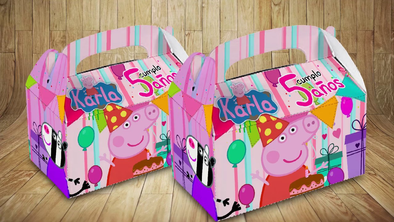 Molde Cajita de Dulces de Peppa Pig - Fiesta Temática Infantil - YouTube