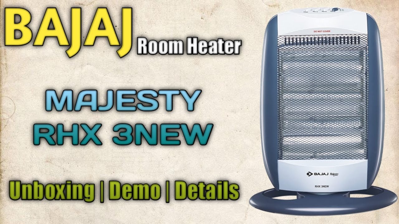 BAJAJ Room Heater 'MAJESTY RHX 3NEW' Unboxing u0026 Demo @Mehrotra Electronics  - YouTube