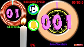 Details 1 second 1 xonosecond speed 0.0045x countdown timer  alarm🔔 Guide