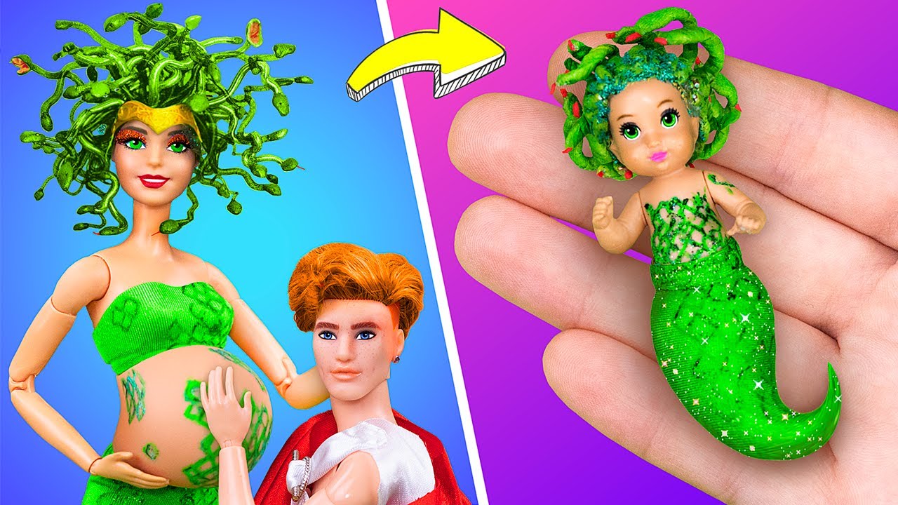 Desafio Calor vs Frio / 12 DIY Barbie Grávida Truques e Artesanatos 