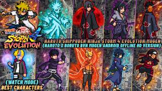 NEW!! NARUTO SHIPPUDEN ULTIMATE NINJA STORM 4 EVOLUTION MUGEN ANDROID OFFLINE - ALL ULTIMATE JUTSU💯🔥