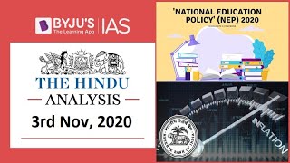'The Hindu' Analysis for 3rd November, 2020. (Current Affairs for UPSC/IAS)